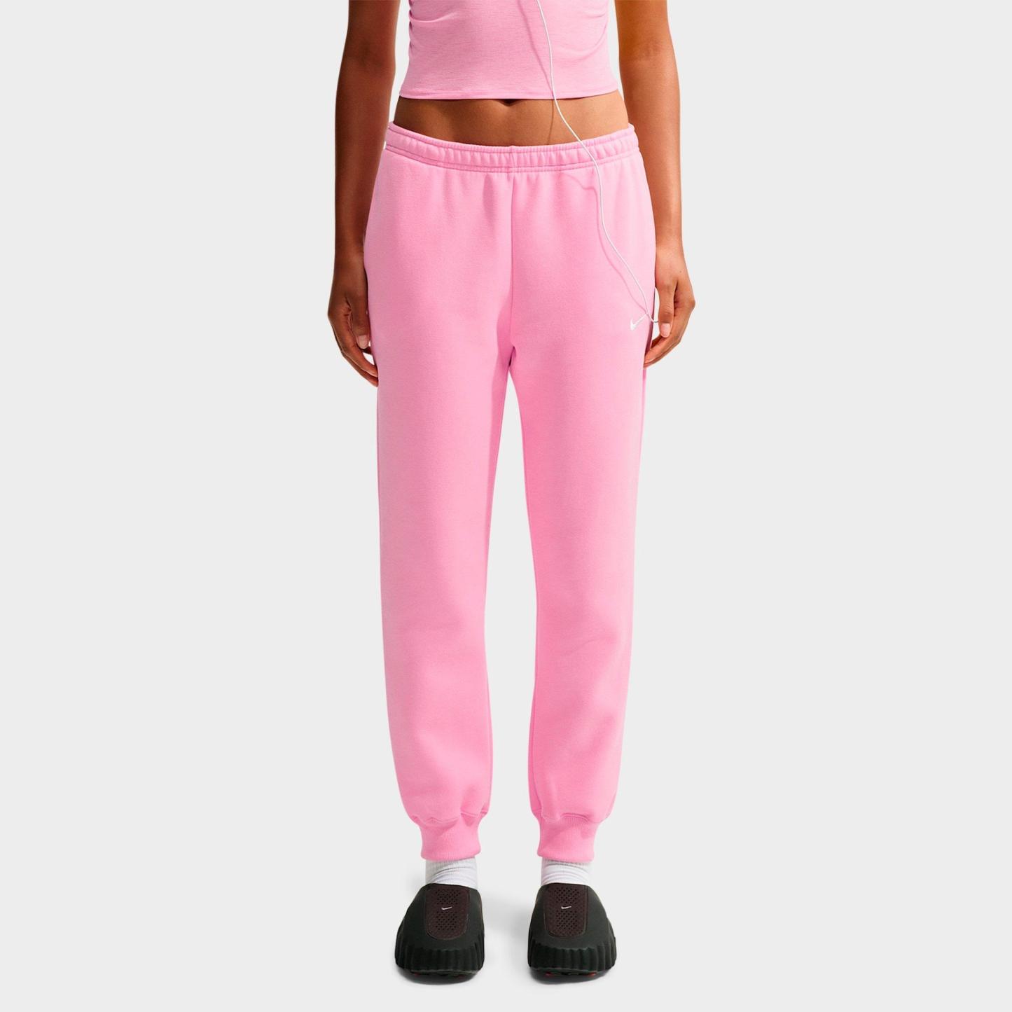 Women's Nithtke Studio Fleece Medium-Weight Mid-Rise Jogger Pants - Pink Rise/Sail
