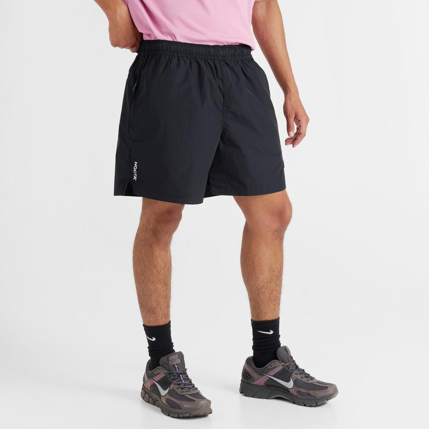 Men's Nike NOCTA Cardinal Nylon Shorts - Black/Black/White