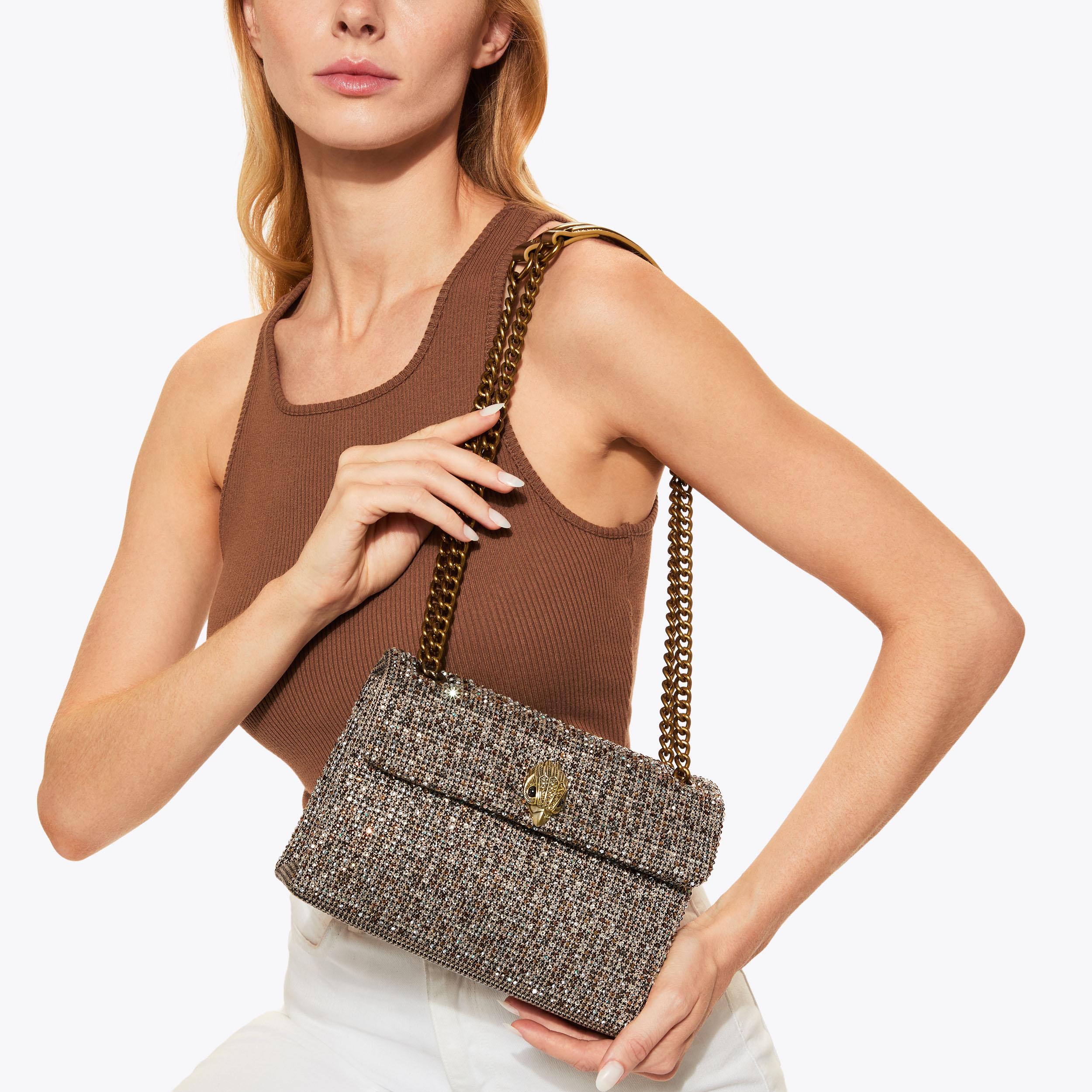 Kurt Geiger London Medium Fabric Kensington Bag - Beige - view 2