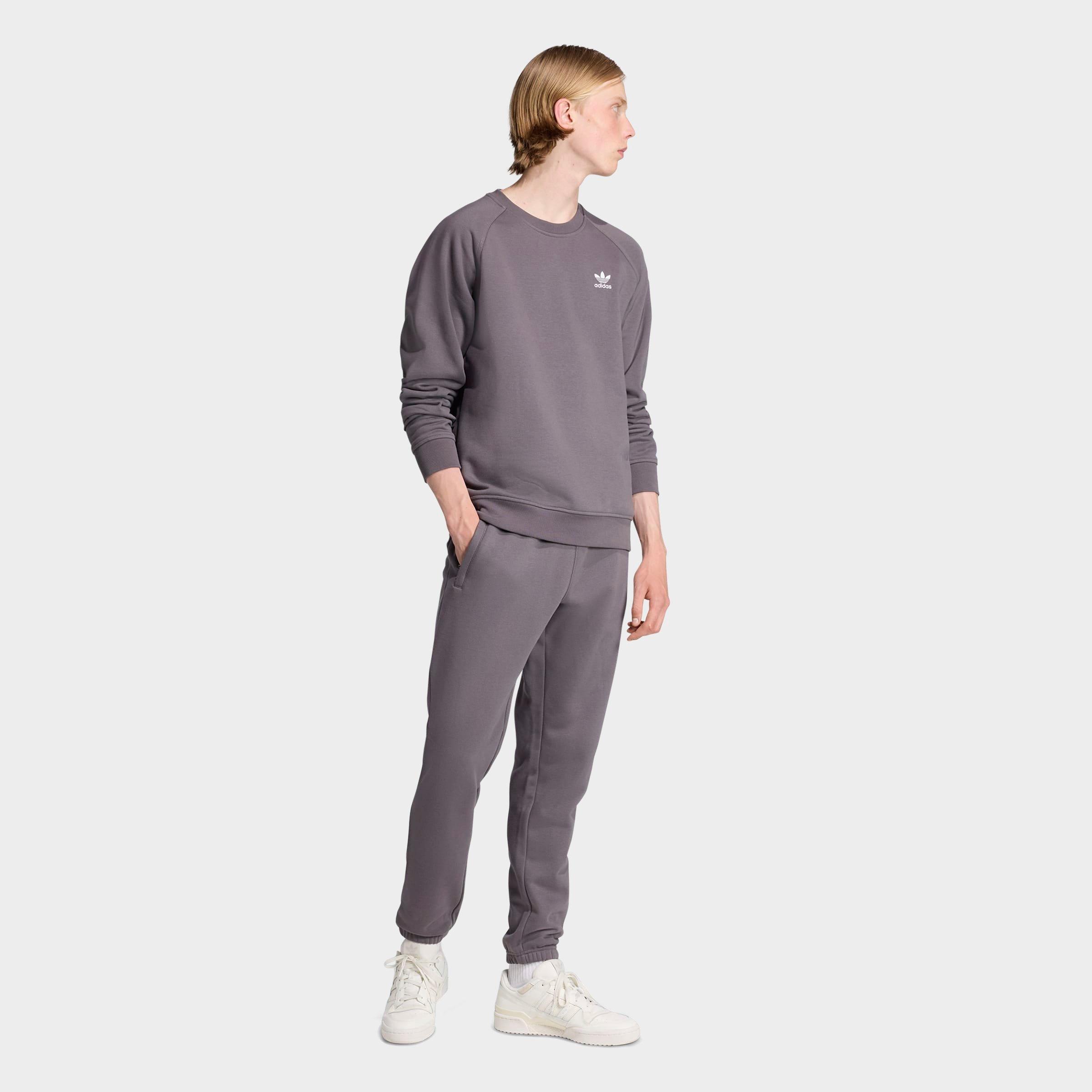 Men's adidas Originals Trefoil Essentials Fleece Jogger Pants - Grey Strata