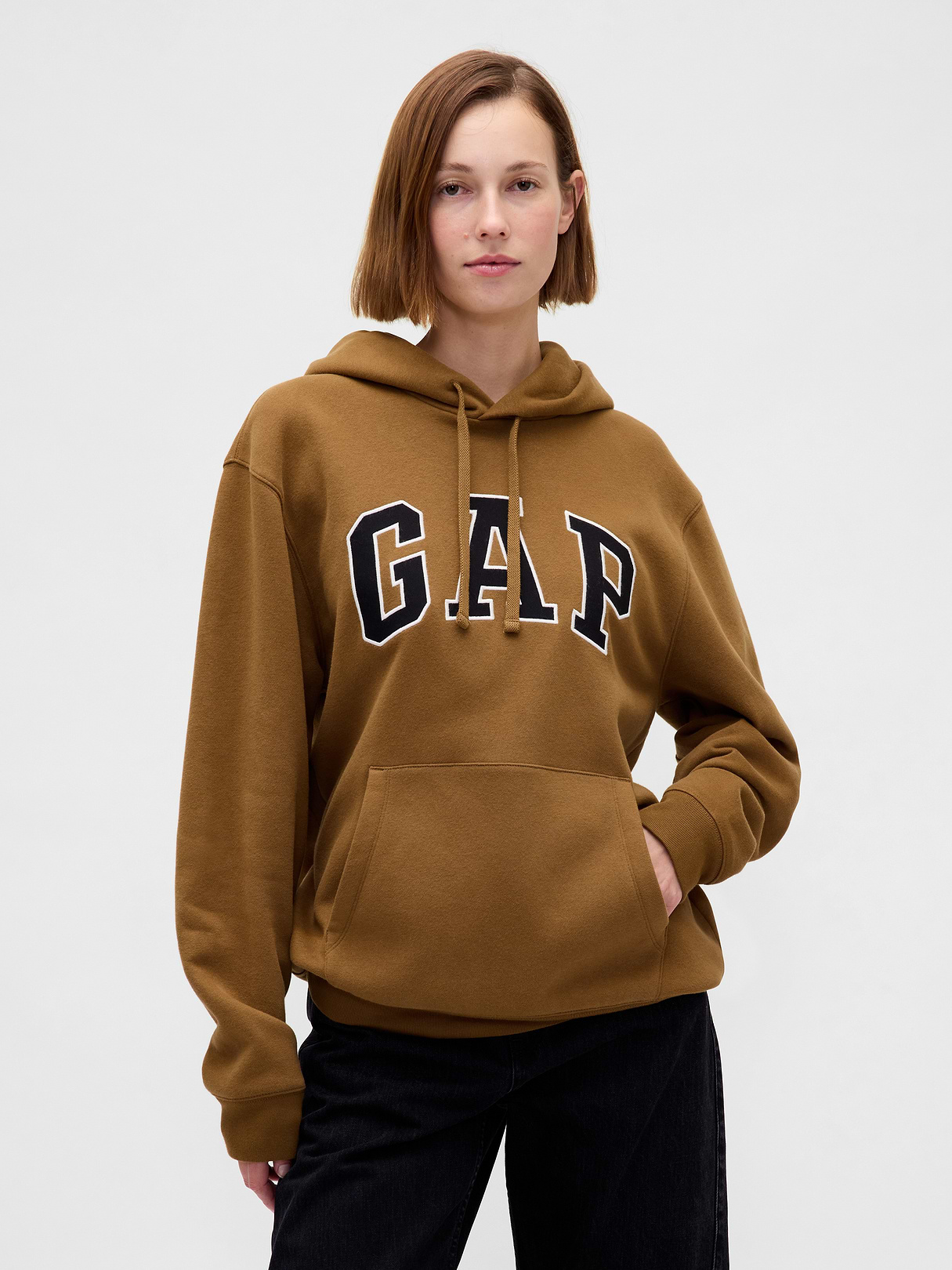 Adult VintageSoft Arch Logo Hoodie - PALOMINO BROWN