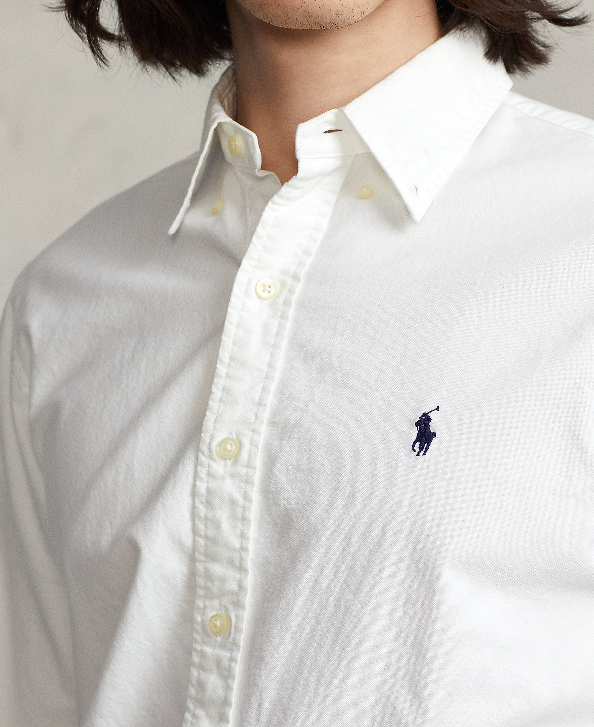 Polo Ralph Lauren Men's Garment-Dyed Oxford Shirt - White