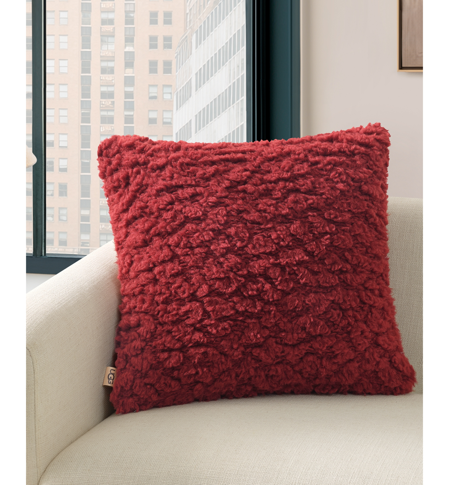 UGG® Shira Chunky Euro Pillow, 24" x 24" - Coffee Ber