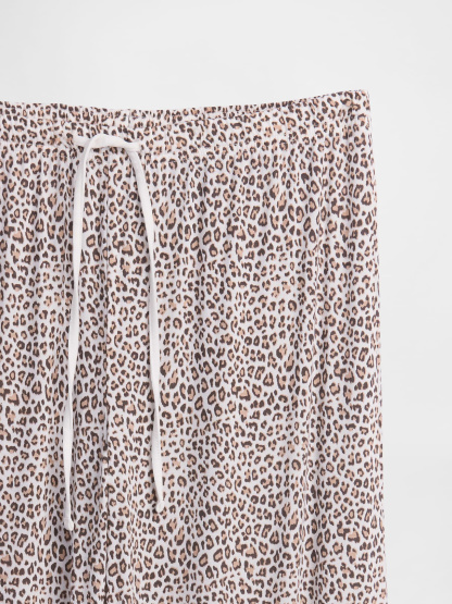 SoftMade Modal PJ Pants - Leopard brown print