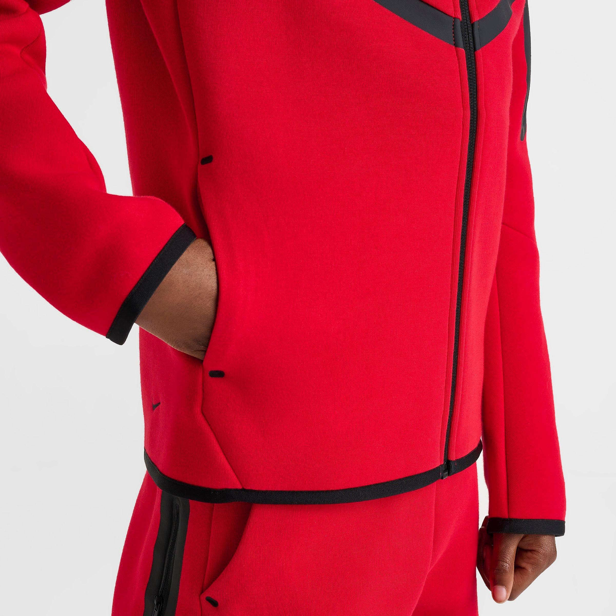 Big Kids' Nithtke Sportswear Tech Fleece Full-Zip Hoodie - University Red