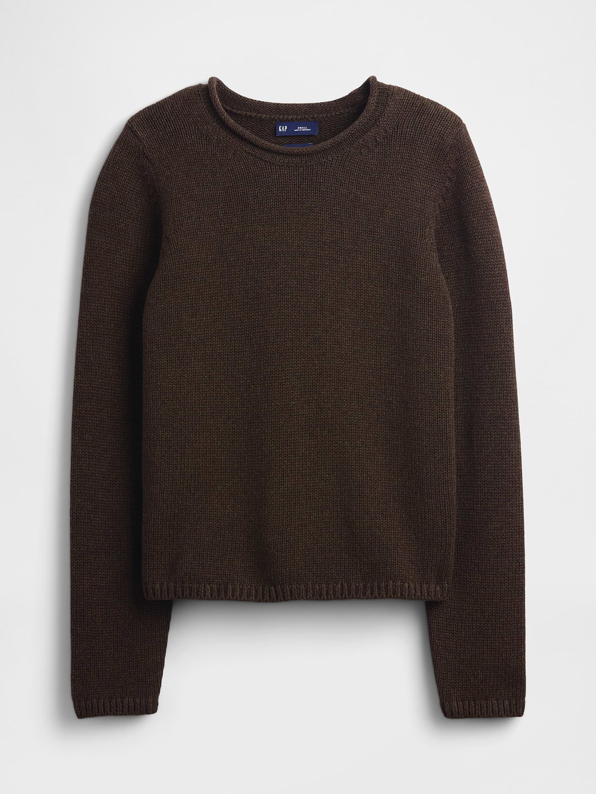 100% Cotton Rollneck Sweater - Terra brown