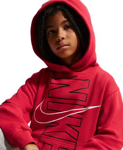 Nike Boys' 8-20 Sportswear Club Fleece Long-Sleeve Hoodie - Gym Red