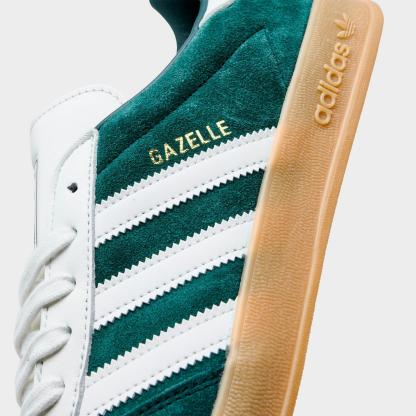 Men's adidas Originals Gazelle Indoor Casual Shoes - Aurora Ivy/White/Gum - view 3