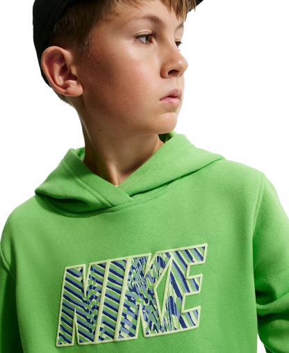 Nike Boys' 8-20 Sportswear Club Fleece Hooded Sweatshirt - Mean Green