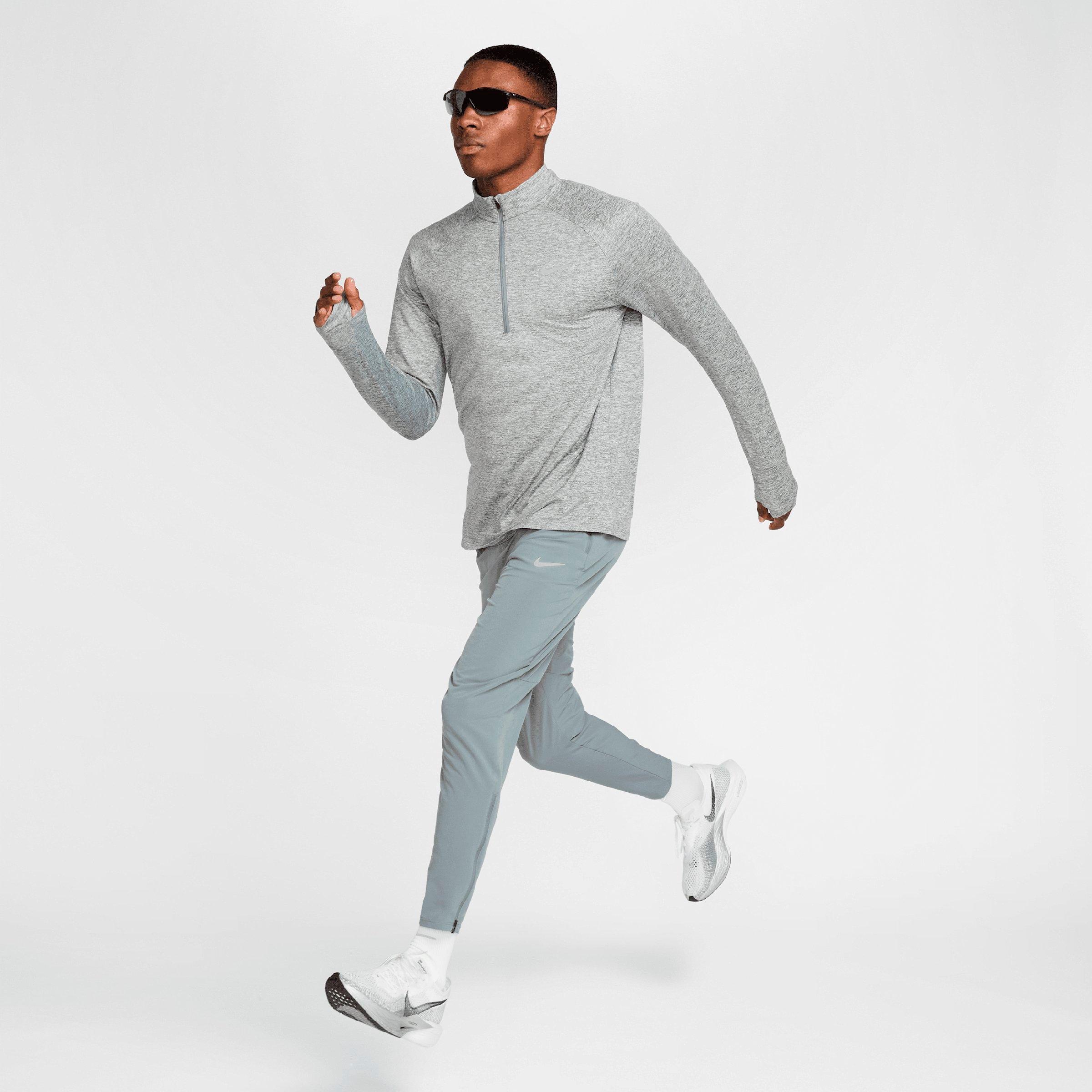 Men's Nithtke Stride Dri-FIT Quarter-Zip Running Top - Smoke Grey/Heather