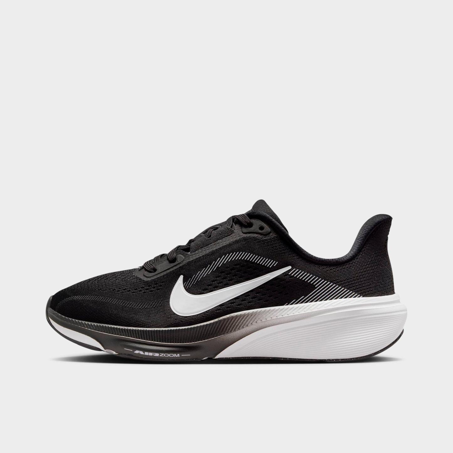Big Kids' Nithtke Pegasus 42 Running Shoes - Black/Photon Dust/White - Left shoe facing left. Outside of the shoe.