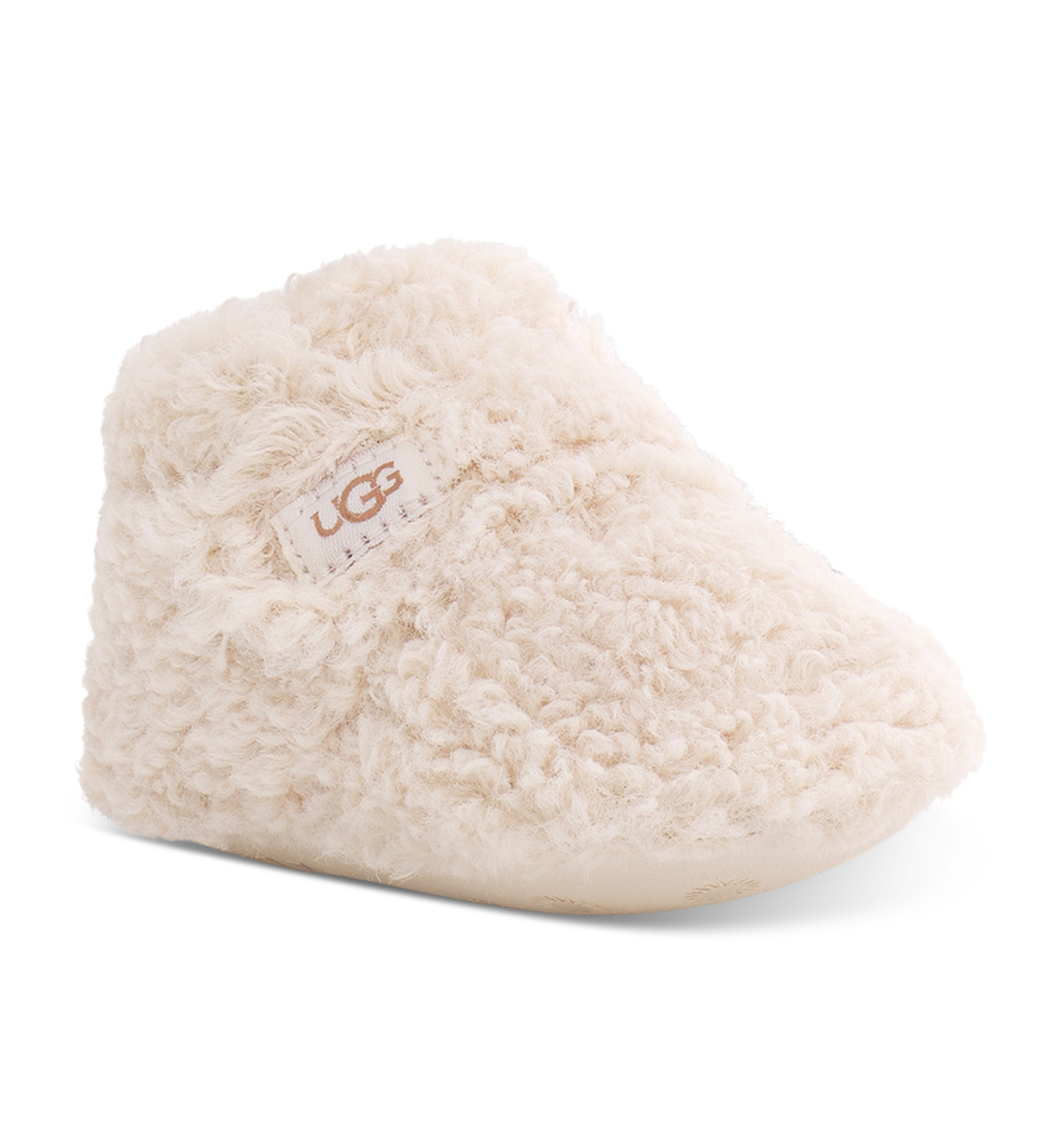 UGG® Baby Bixbee Round Toe Booties - Natural Curly Faux Fur