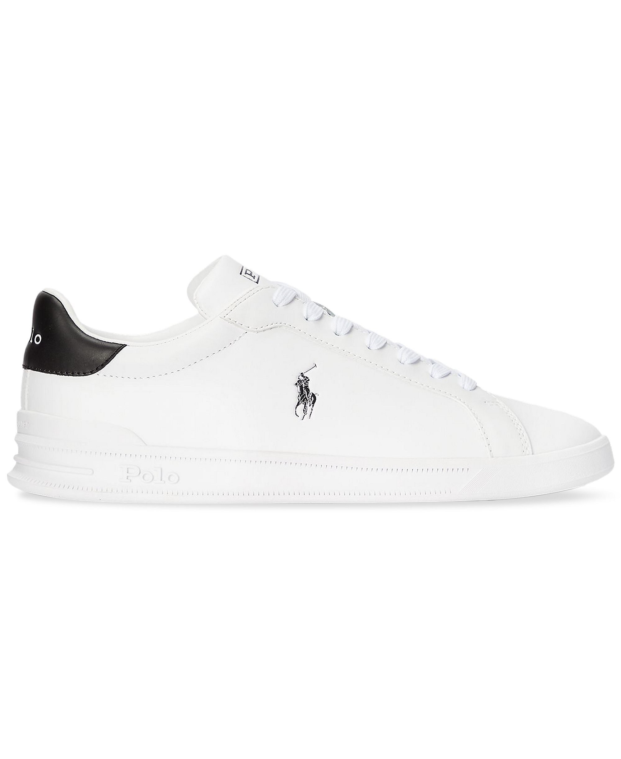 Polo Ralph Lauren Men's Heritage Court II Leather Sneaker - White/black Pp