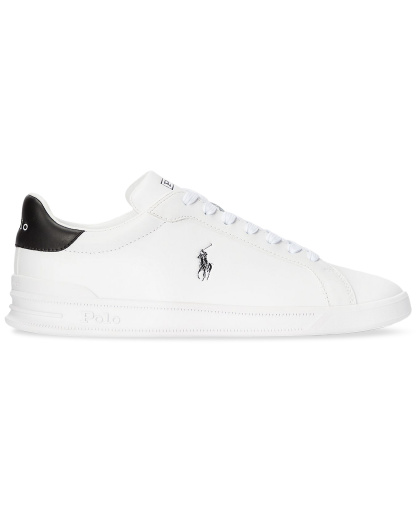 Polo Ralph Lauren Men's Heritage Court II Leather Sneaker - White/black Pp