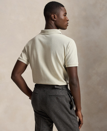 Polo Ralph Lauren Men's Custom Slim-Fit Mesh Polo Shirt - Classic Stone/C8125