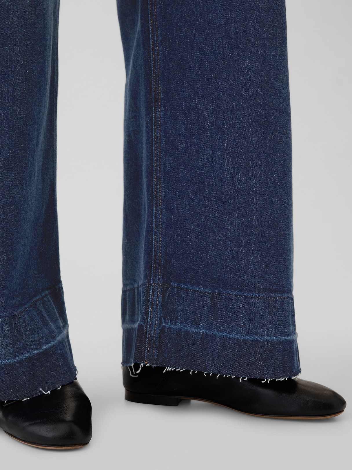 High Rise Stride Wide-Leg Jeans - Dark indigo