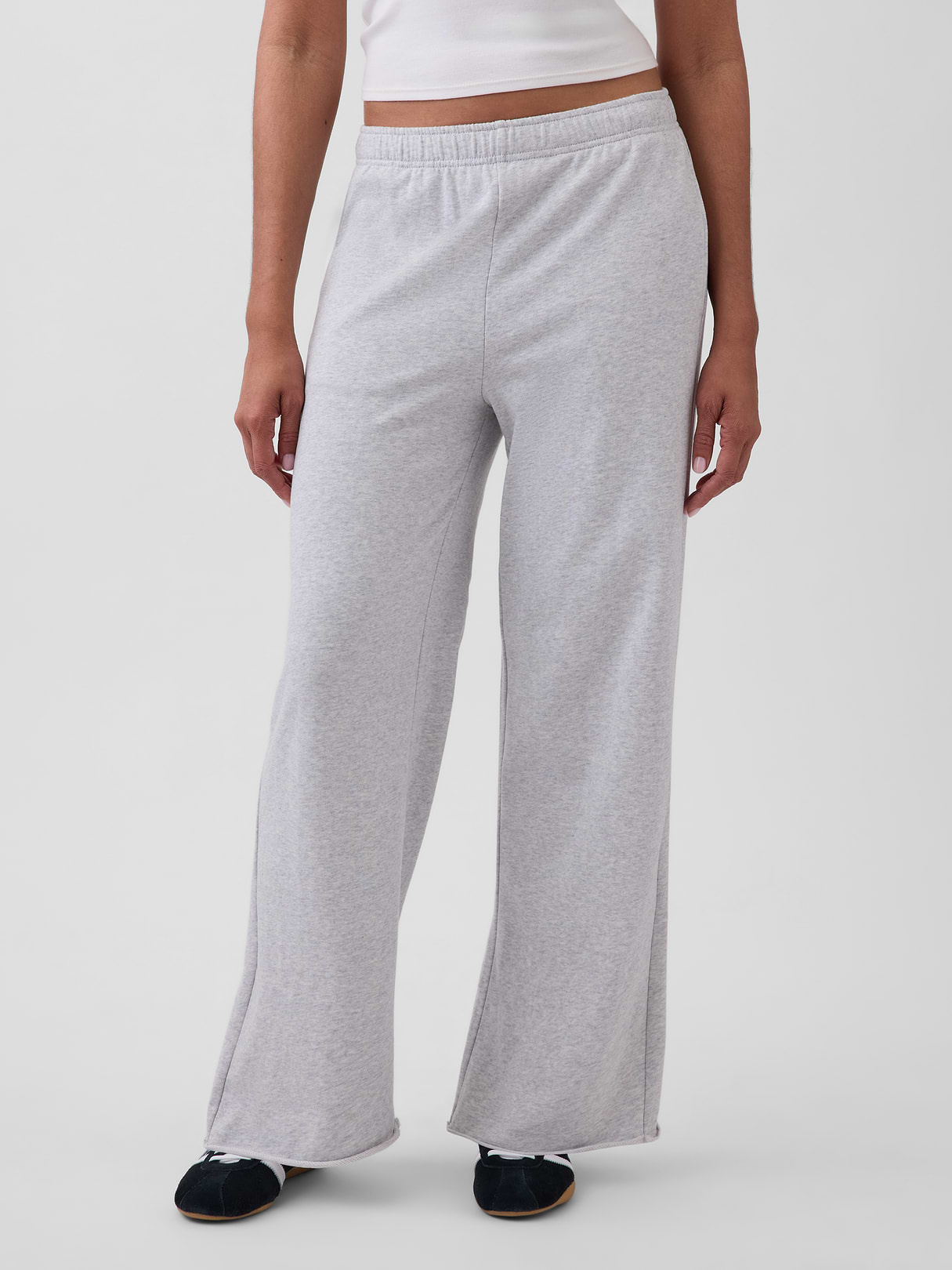 Mid Rise VintageSoft Terry Loose Sweatpants - Heather grey