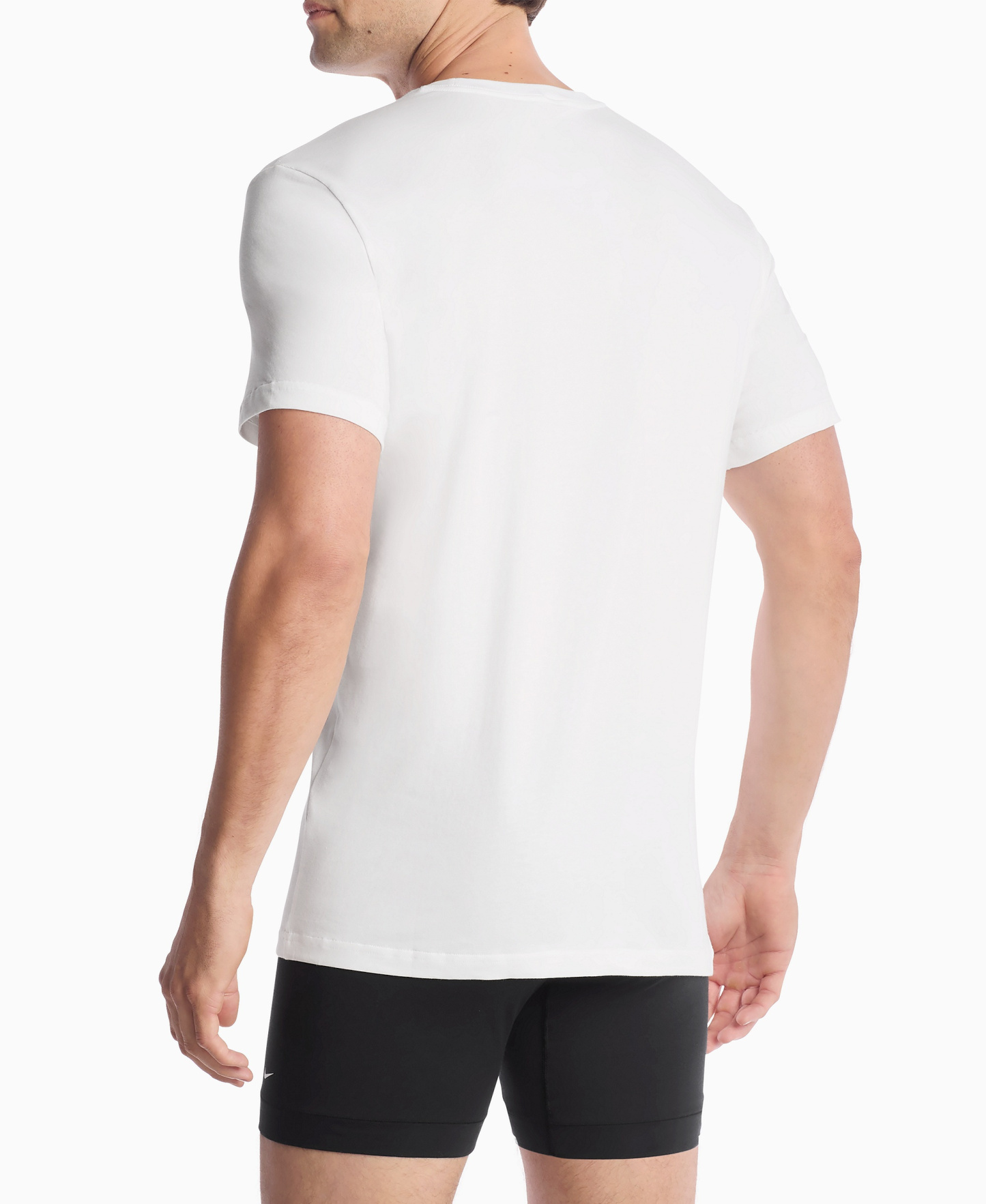 Nike Men's Dri-FIT Essential Cotton Stretch Crewneck Undershirts, 2-Pack - White