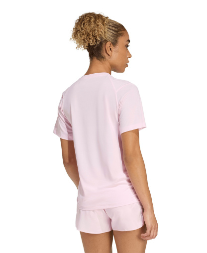 adidas Women's Crewneck Running T-Shirt - Clear Pink