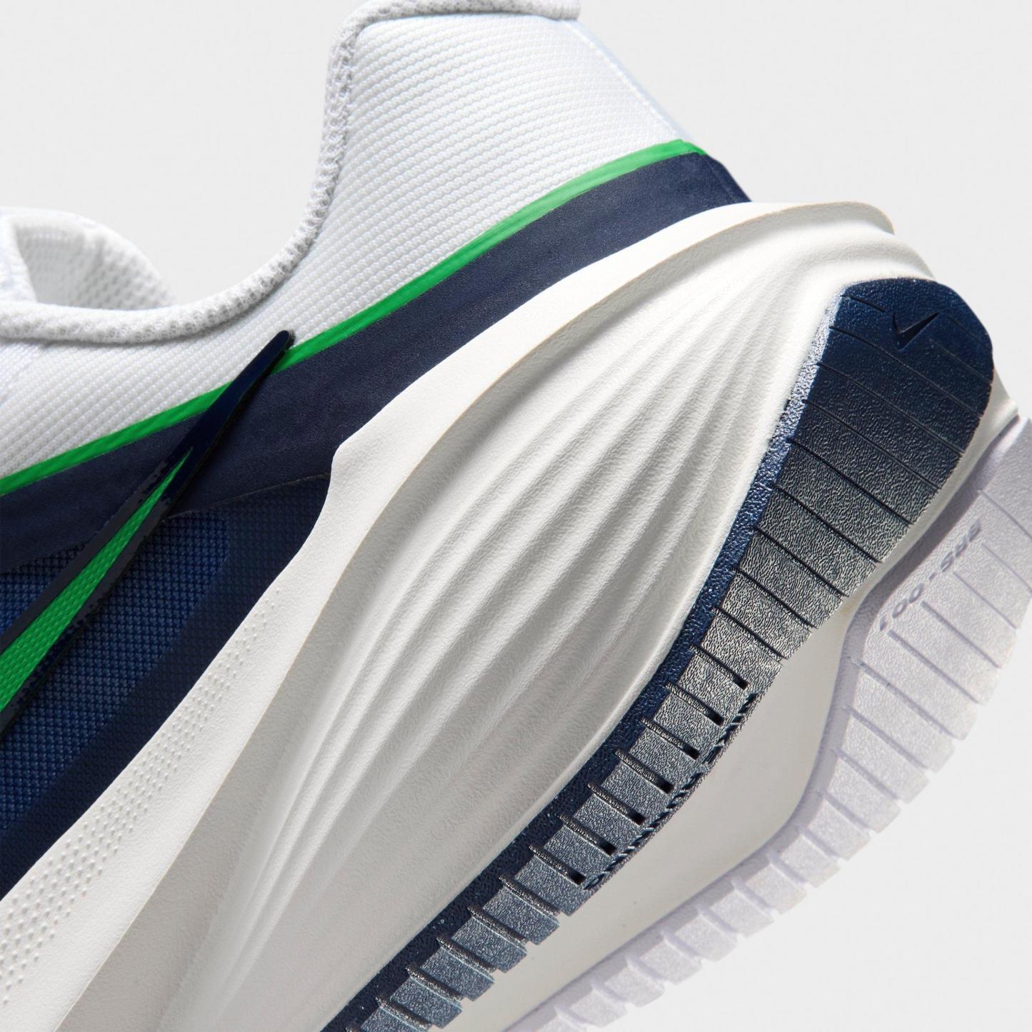 Men's Nithtke Downshifter 14 Running Shoes - White/Midnight Navy/Summit White/Green Spark - Detail shot
