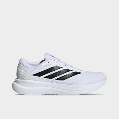 Men's adidas Runfalcon 6 Cloudfoam Running Shoes - Cloud White/Core Black/Grey - Left shoe facing left. Outside of the shoe.
