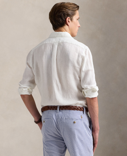 Polo Ralph Lauren Men's Classic-Fit Linen Shirt - Ceramic White