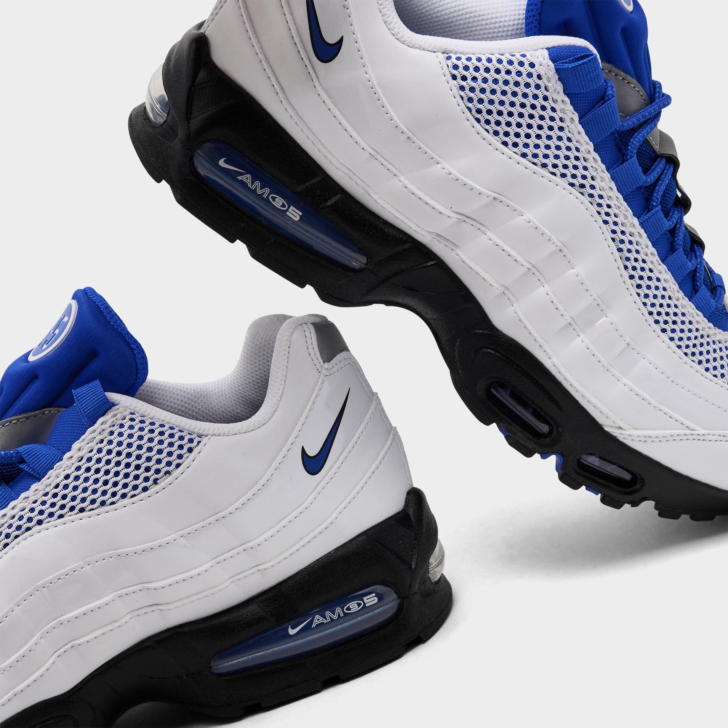 Men's Nithtke Air Max 95 Big Bubble Total 90 Casual Shoes - White/Racer Blue/Black - Detail shot