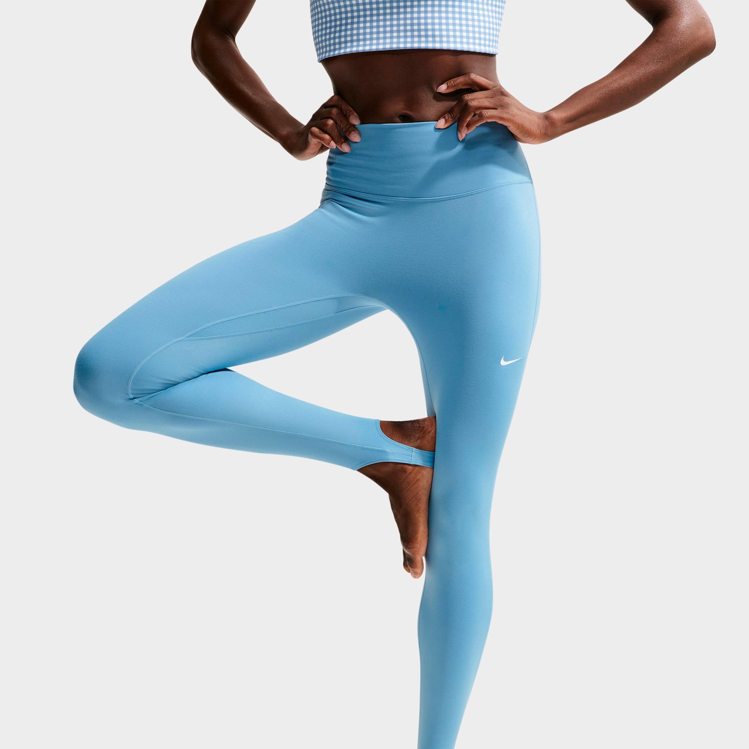 Women's Nithtke One High-Waisted Full-Length Stirrup Leggings - Work Blue/White