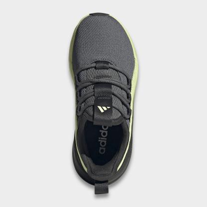 Girls' Little Kids' and Big Kids' adidas Lite Racer Adapt 8.0 Stretch Lace Casual Shoes - Part 2 - Carbon/Grey Five/Semi Frozen Lemon - Top view