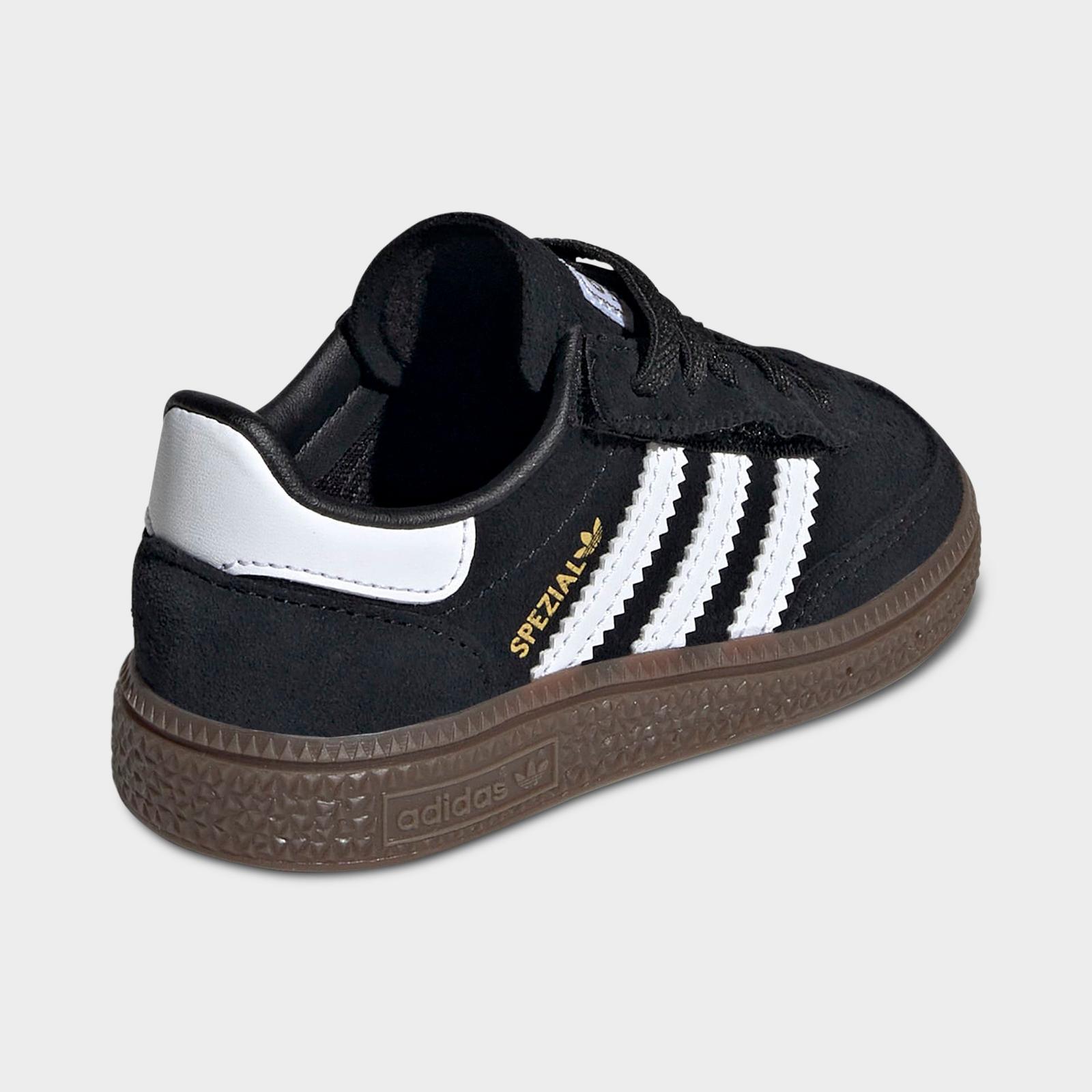 Kids' Toddler adidas Originals Handball Spezial Comfort Closure Stretch Lace Casual Shoes - Black/White/Gum - view 4