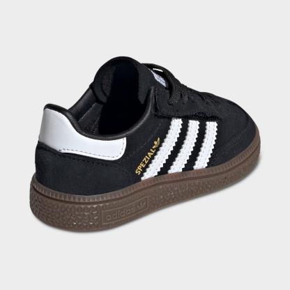 Kids' Toddler adidas Originals Handball Spezial Comfort Closure Stretch Lace Casual Shoes - Black/White/Gum - view 4