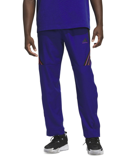 adidas Men's Three-Stripe Woven Snap Pants - Mystery Ink/Black/Solar Turbo