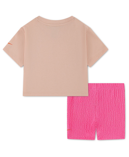 Nike Girls' Toddler 2T-4T Short-Sleeve T-Shirt and Shorts, 2-Piece Set - Pink Glow