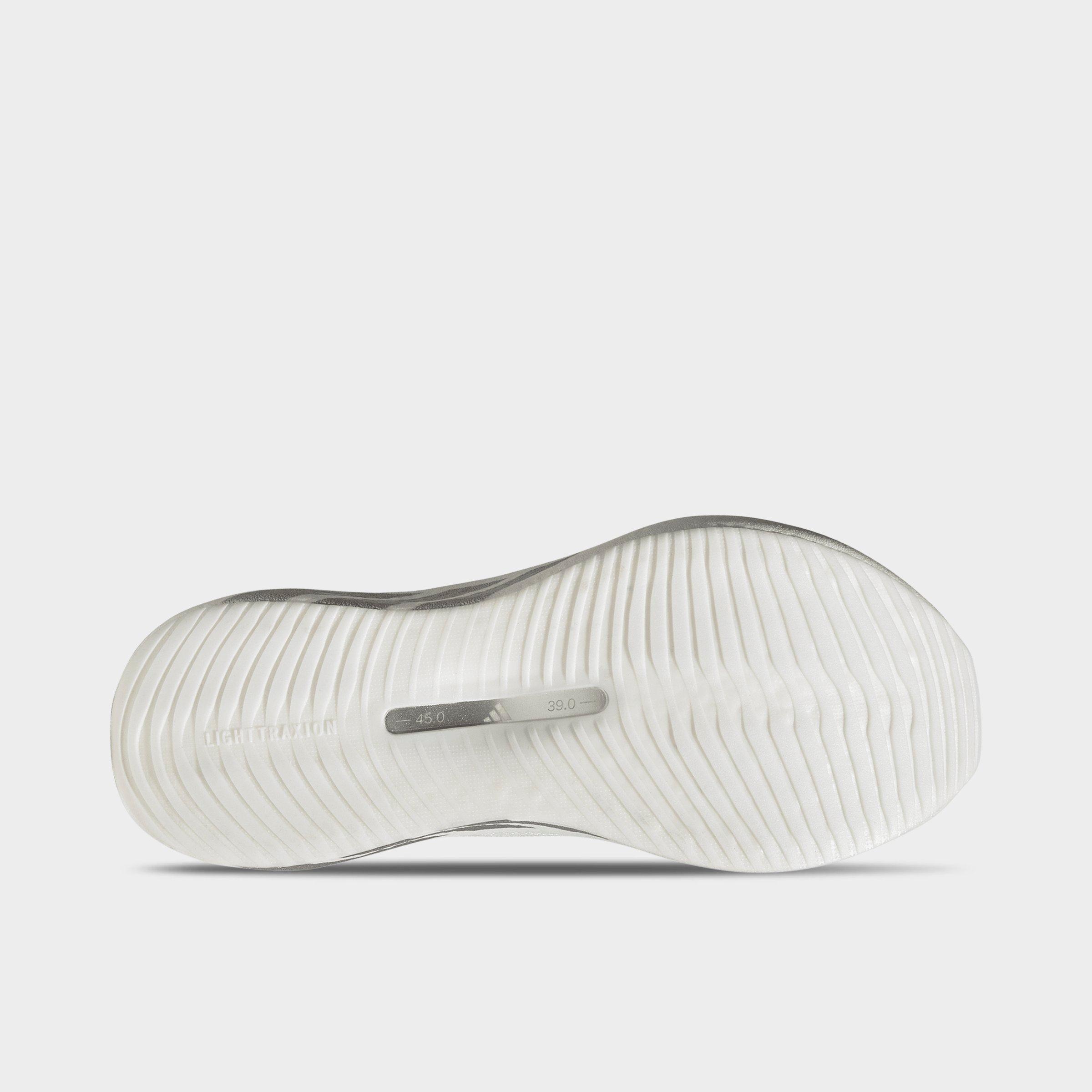 Women's adidas Hyperboost Edge Running Shoes - Part 1 - Cloud White/Silver Metallic/Zero Metallic - Bottom view