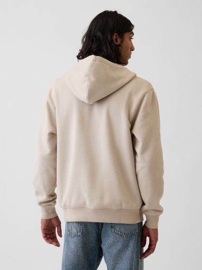 Adult VintageSoft Arch Logo Zip Hoodie - Moonstone beige