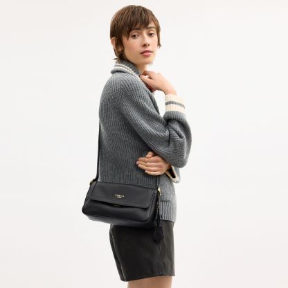 Etta Small Flap Shoulder Bag - Gold/Black - view 2