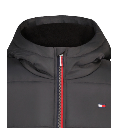 Tommy Hilfiger Boys' 8-20 Logo Puffer Jacket - Dark Gray