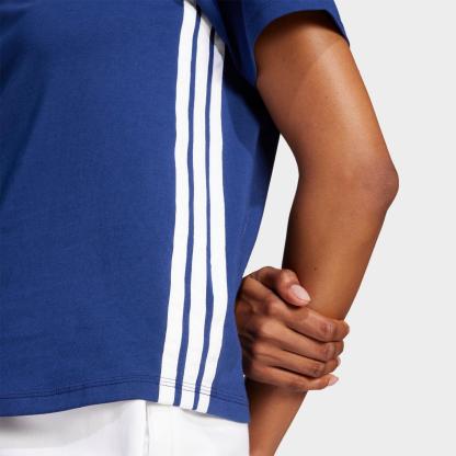 Women's adidas Essentials 3-Stripes Cotton T-Shirt - Dark Blue/White - view 5