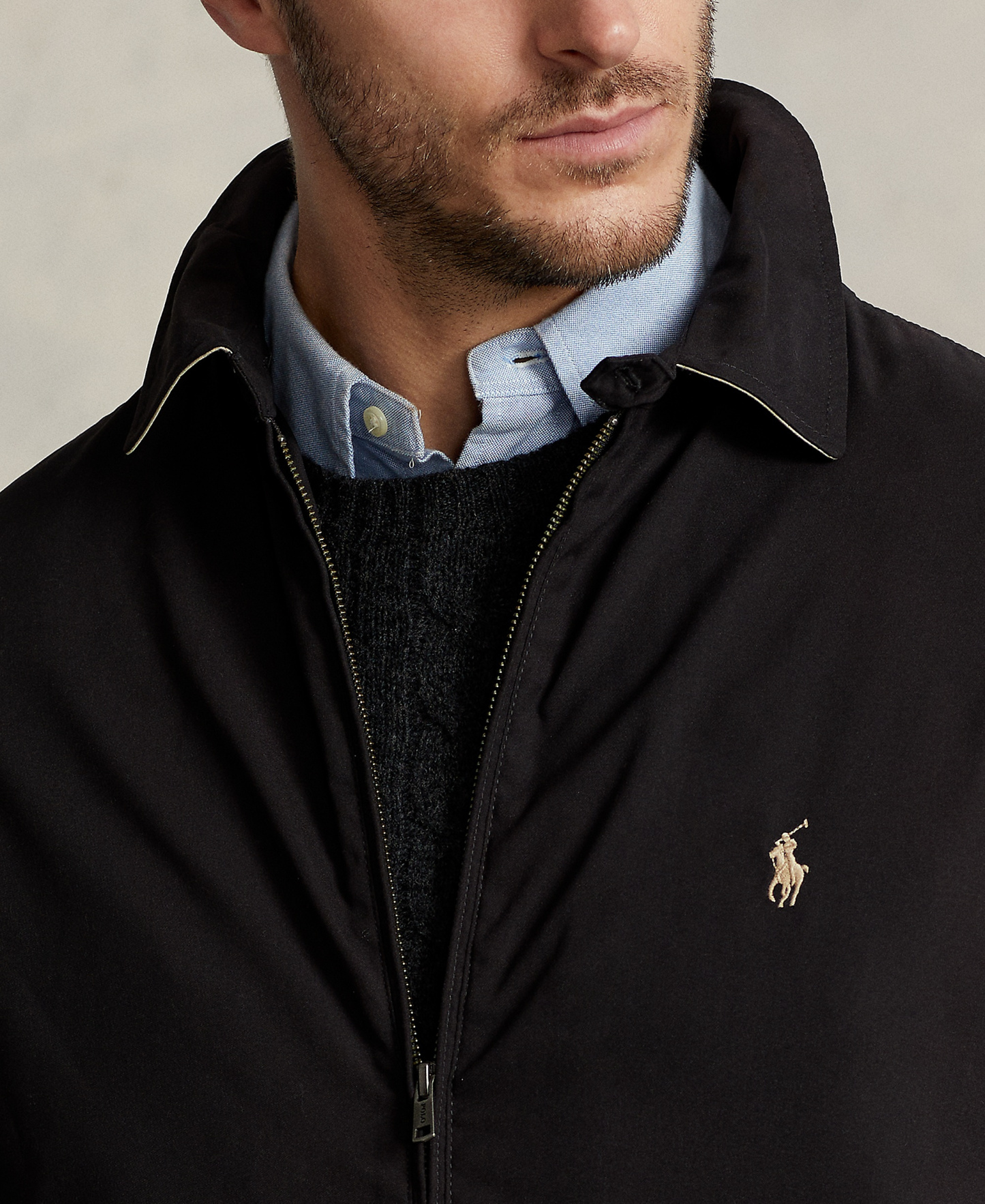 Polo Ralph Lauren Men's Big & Tall Bi-Swing Windbreaker Jackets - RL Black