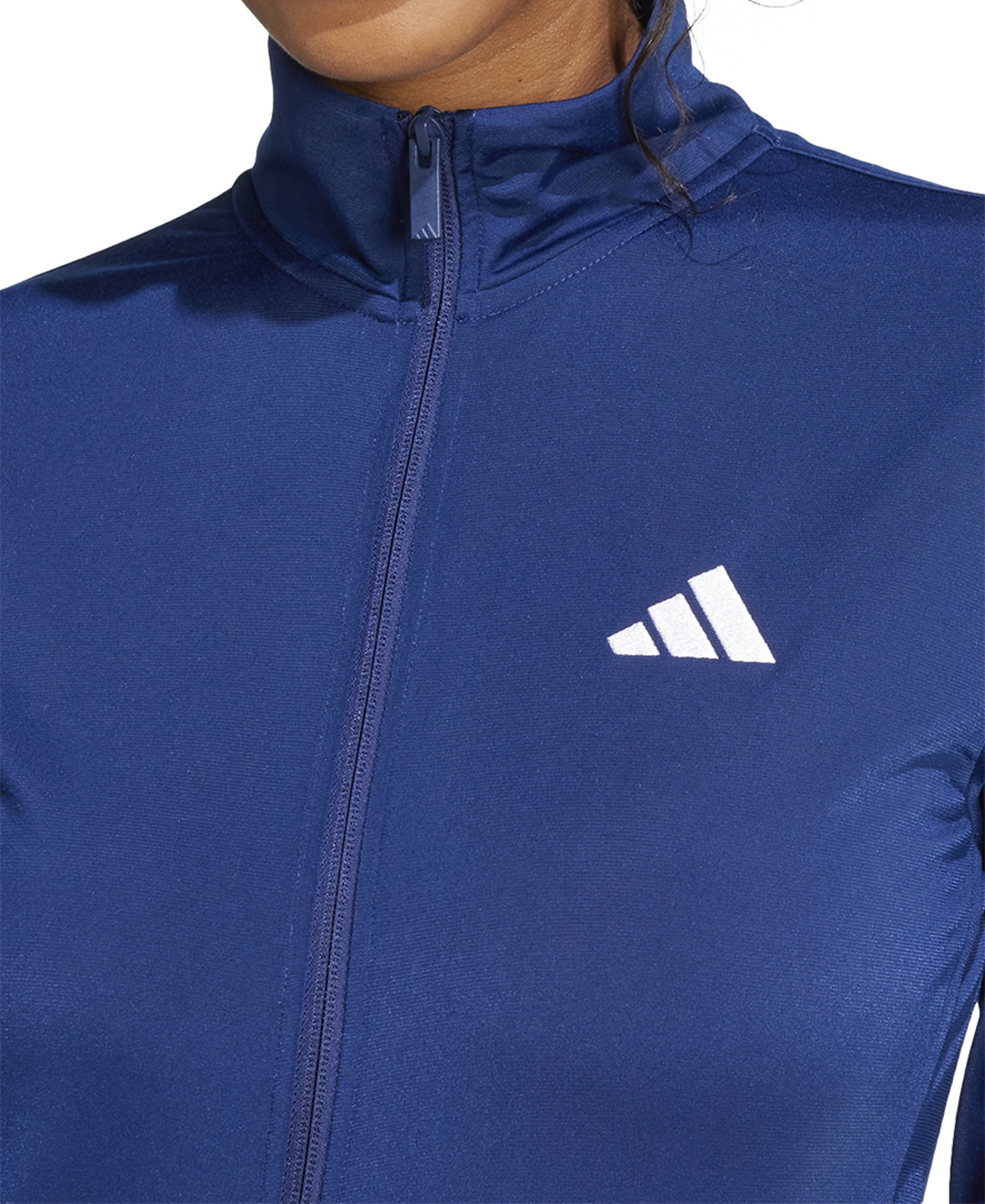 adidas Women's Tricot 3-Stripes Track Jacket - Dark Blue/white