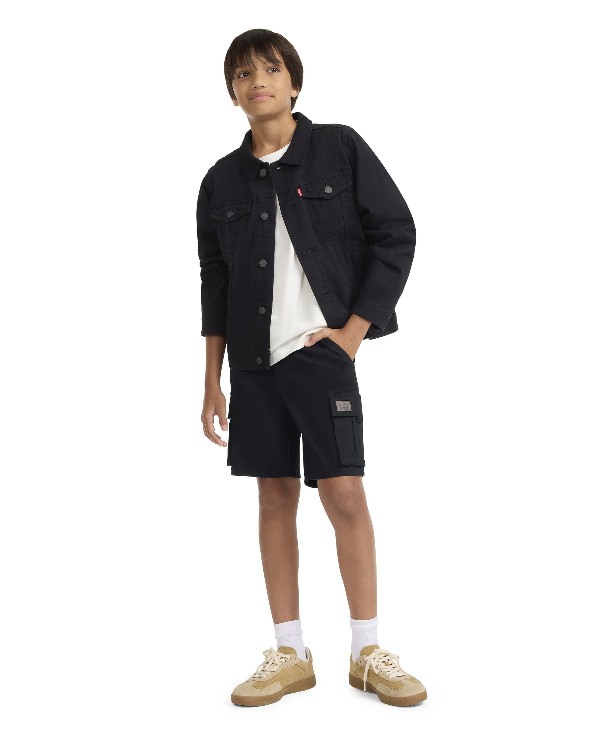 Levi's Boys' 8-20 Traditional Cargo Shorts - Jet Black