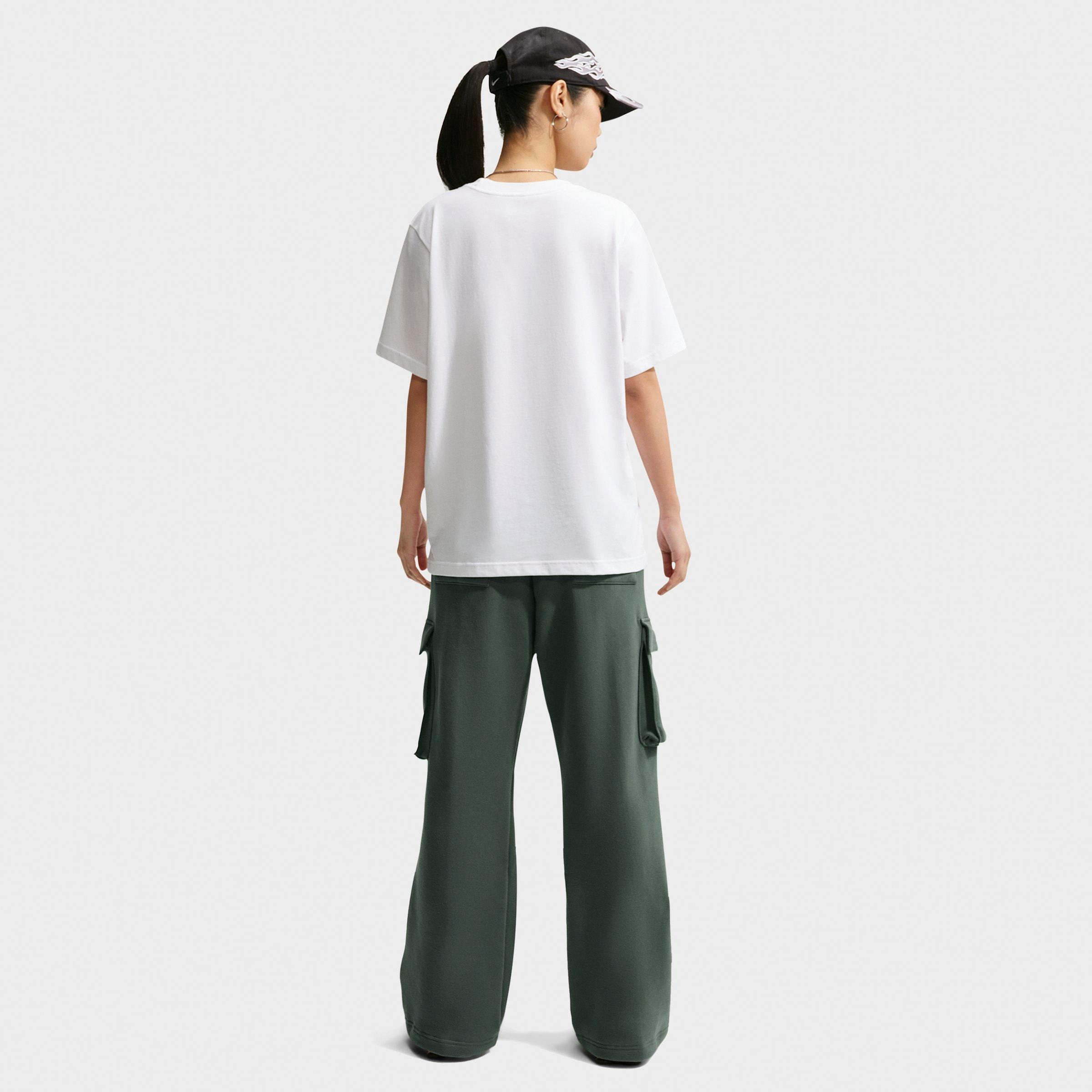 Women's Nithtke Studio Fleece Medium-Weight High-Rise Oversized Cargo Pants - Camo Green/Sail