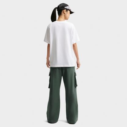 Women's Nithtke Studio Fleece Medium-Weight High-Rise Oversized Cargo Pants - Camo Green/Sail