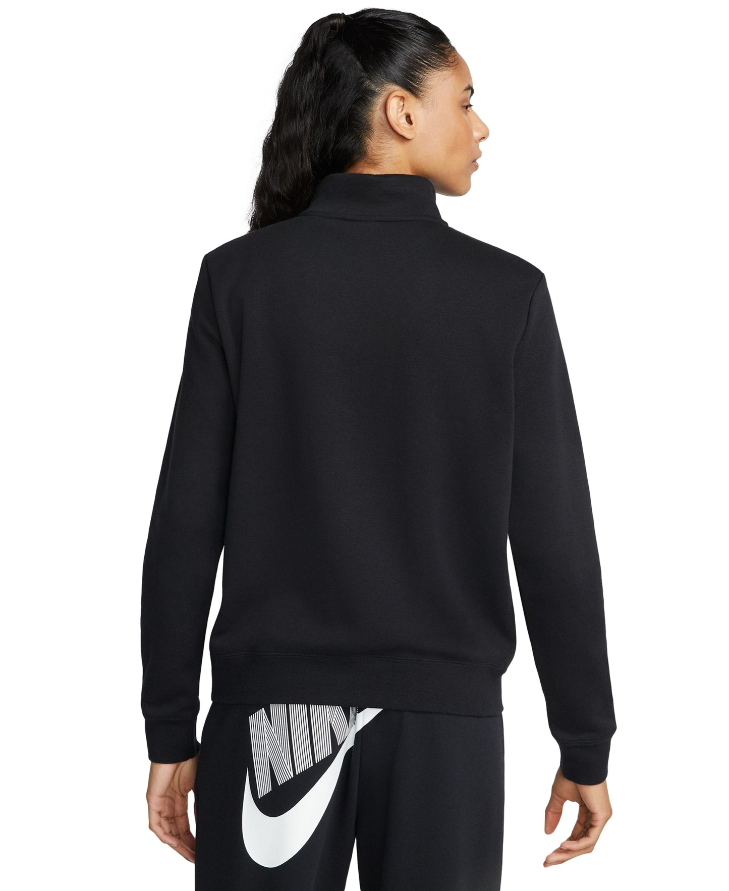 Nike Women's Sportswear Club Fleece 1/2-Zip Sweatshirt - Black/White