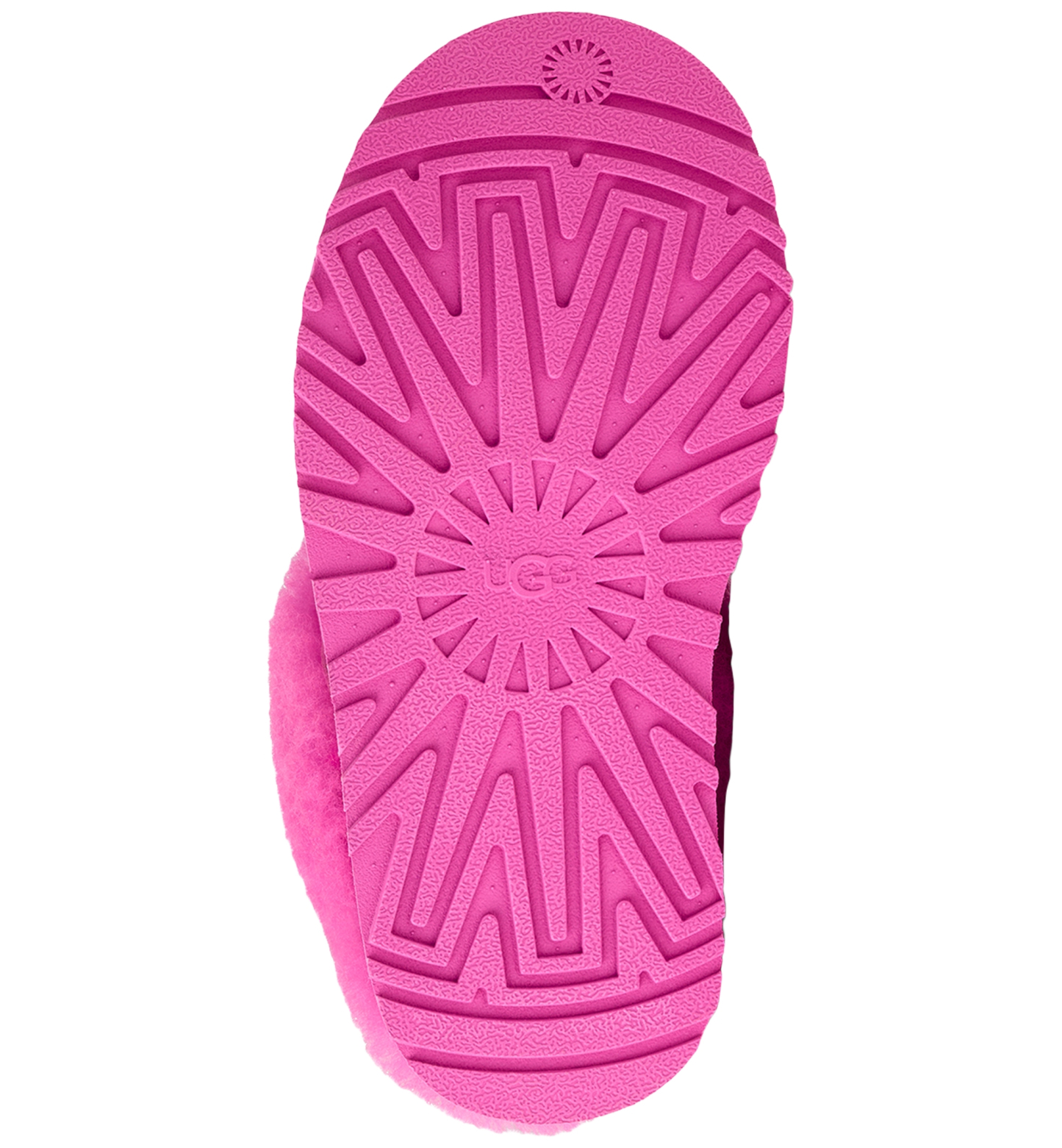 UGG® Kids Round Toe Disquette Slippers - Bright Fuchsia