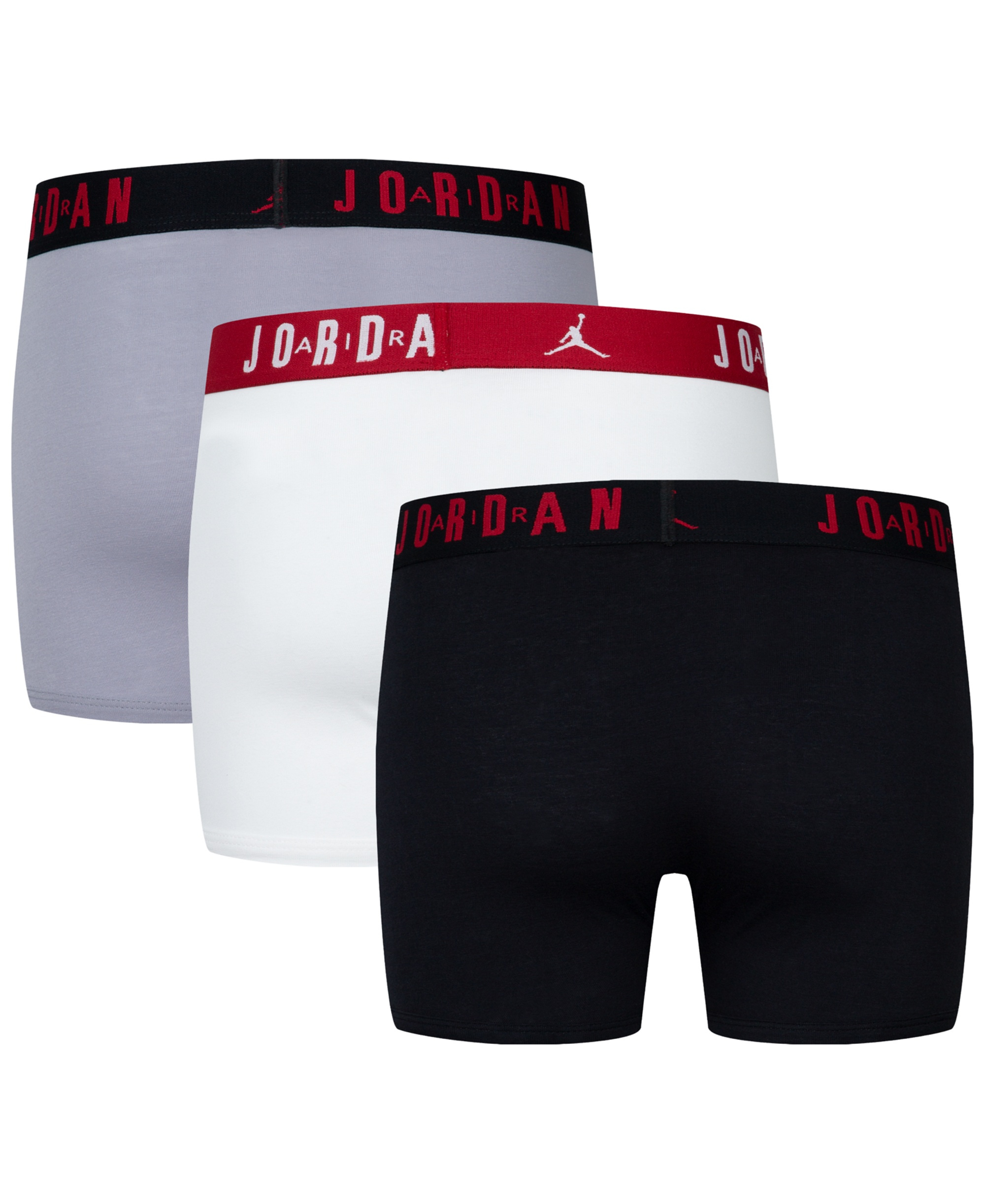 Jordan Boys' 8-20 Flight Dri-Fit Cotton Core Boxer Briefs, 3-Pack - Black/White