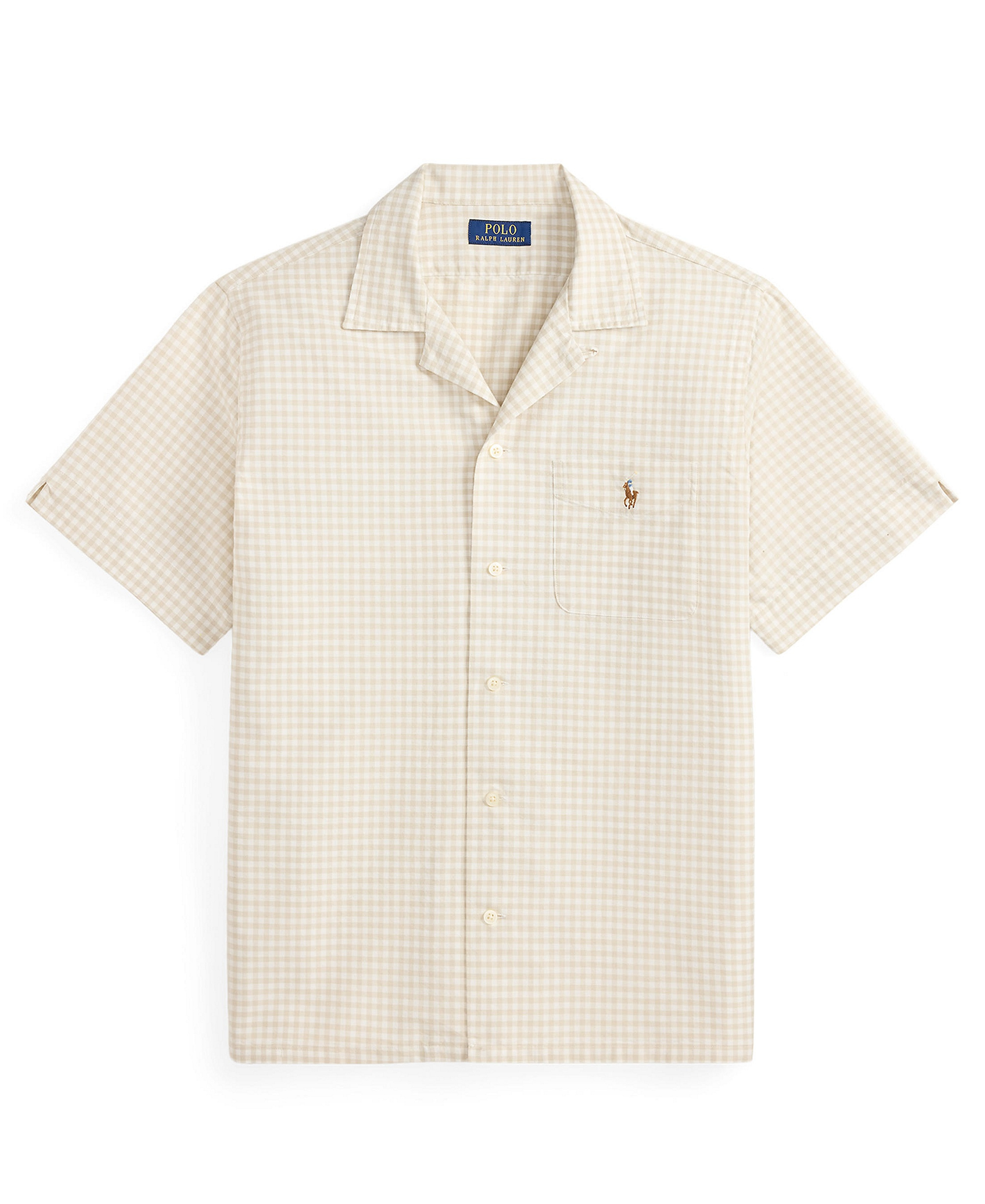 Polo Ralph Lauren Men's Classic-Fit Short-Sleeve Oxford Shirt - Basic Sand White
