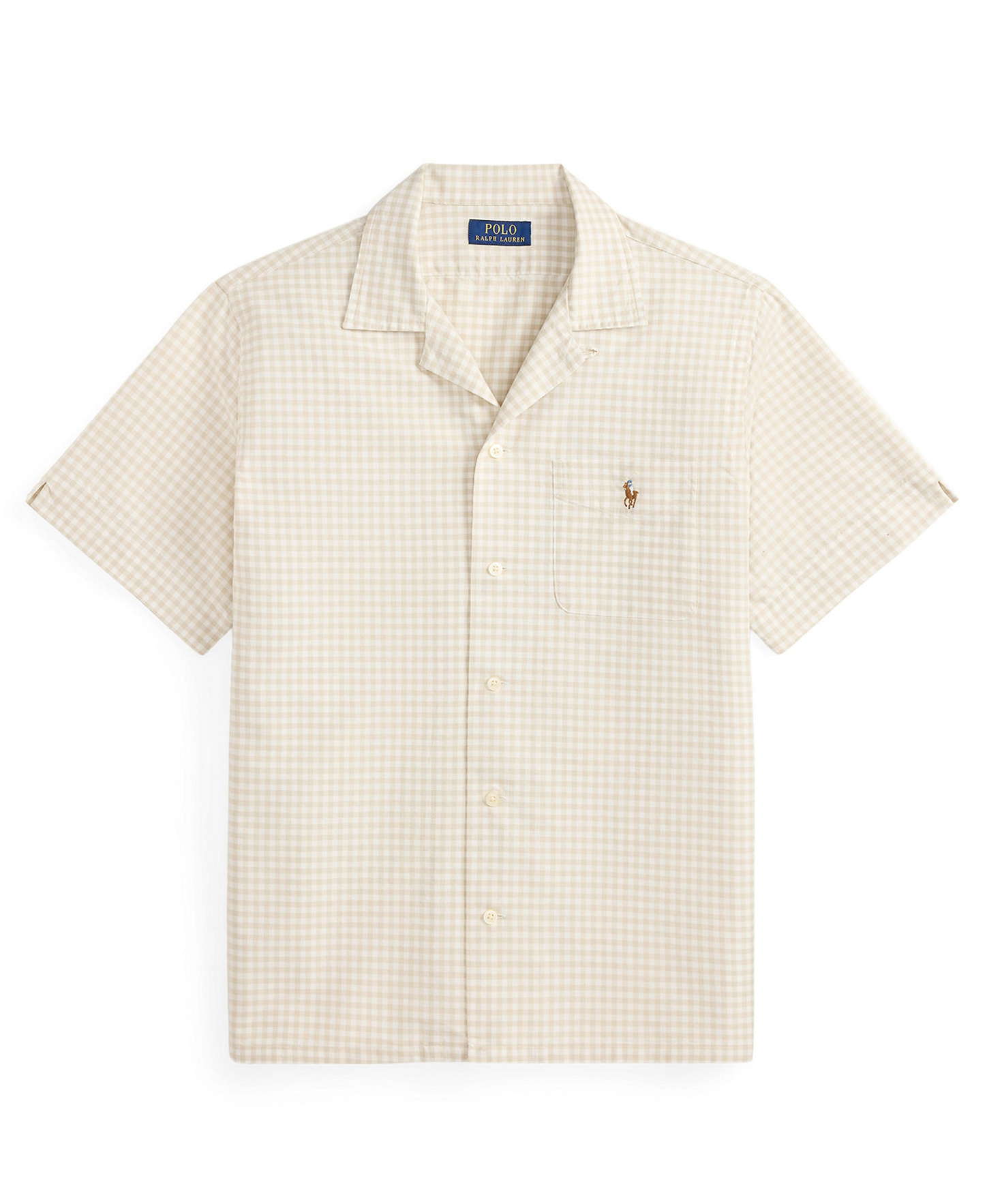 Polo Ralph Lauren Men's Classic-Fit Short-Sleeve Oxford Shirt - Basic Sand White