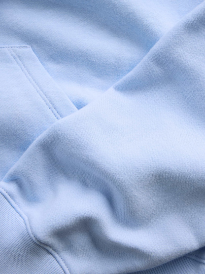 VintageSoft Wedge Zip Hoodie - Cerulean blue