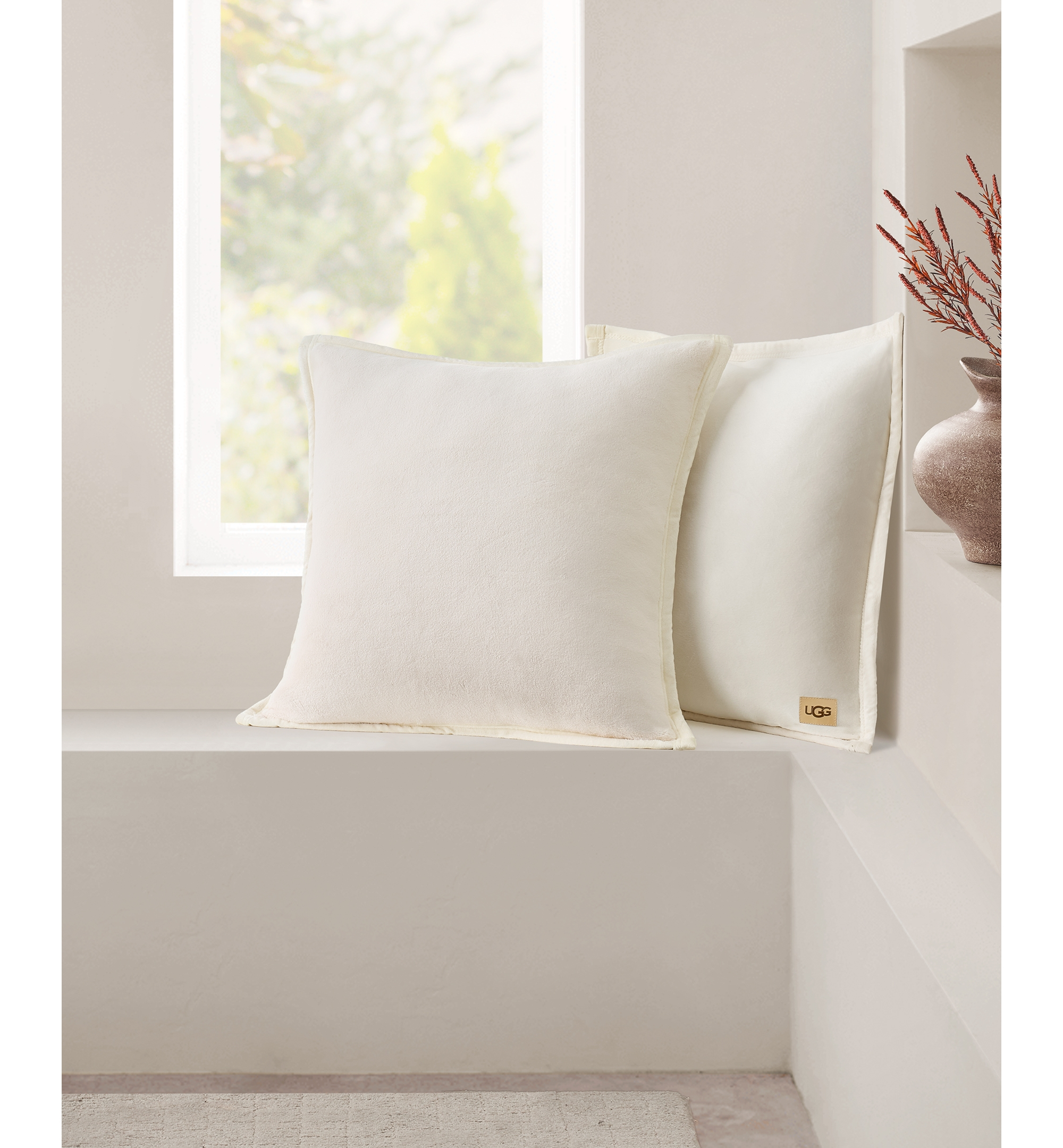 UGG® Coco 2-Pack Decorative Pillow, 20" x 20" - Coffee Berry
